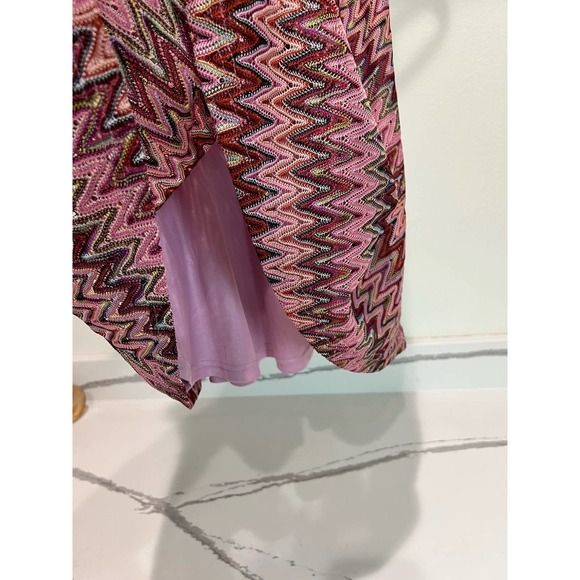 Candie's Women's Knit 70's‎ 90's Dress Colorful Sleeveless V Neck Size Medium - Picture 5 of 8